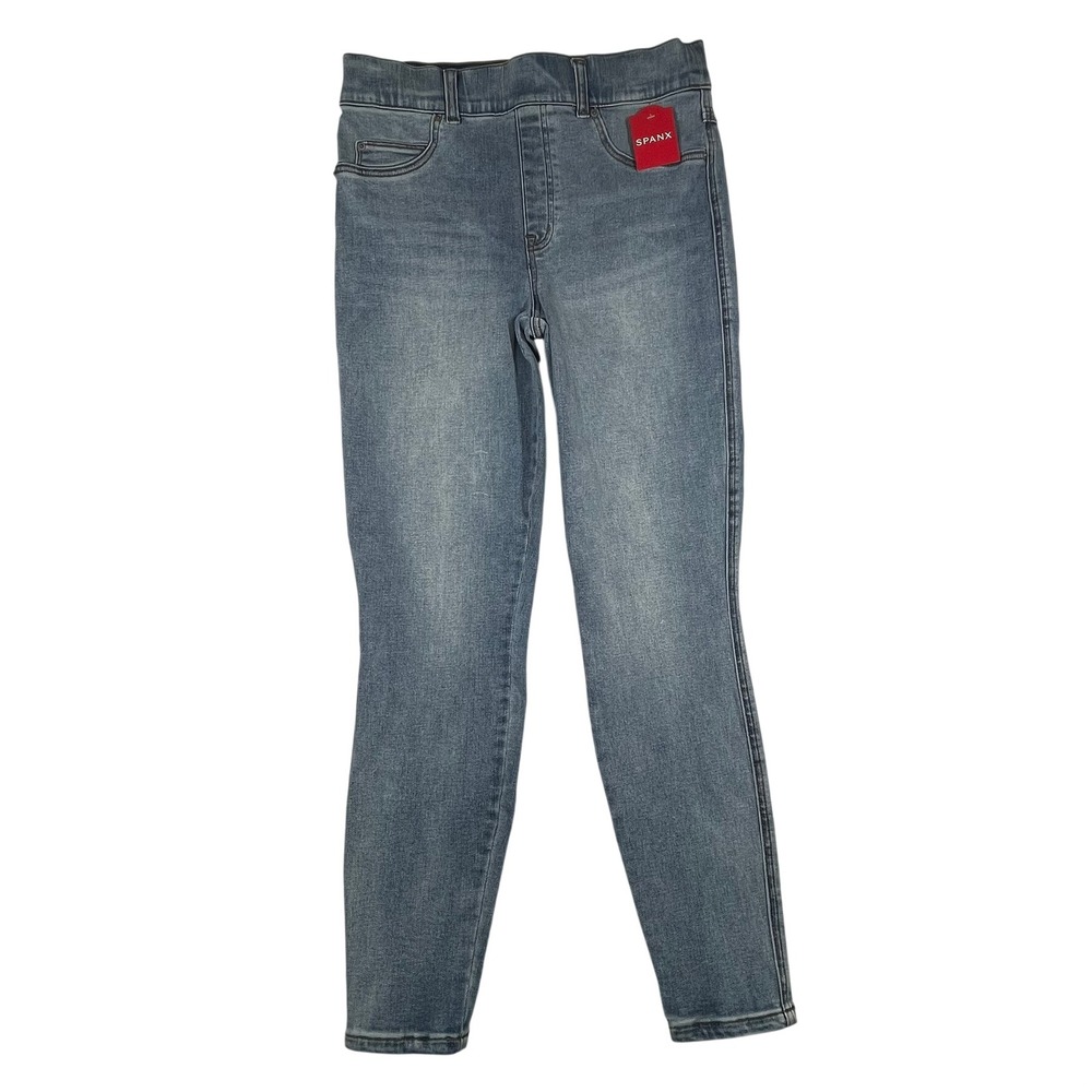 Spanx Pull On Skinny Jean Women Large (Fits 30x27) Light Vintage Wash 20275R